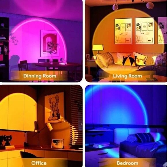 Sunset Lamp Projection, Remote Control 16 Colors Changing Projector LED  NWT - Picture 2 of 7